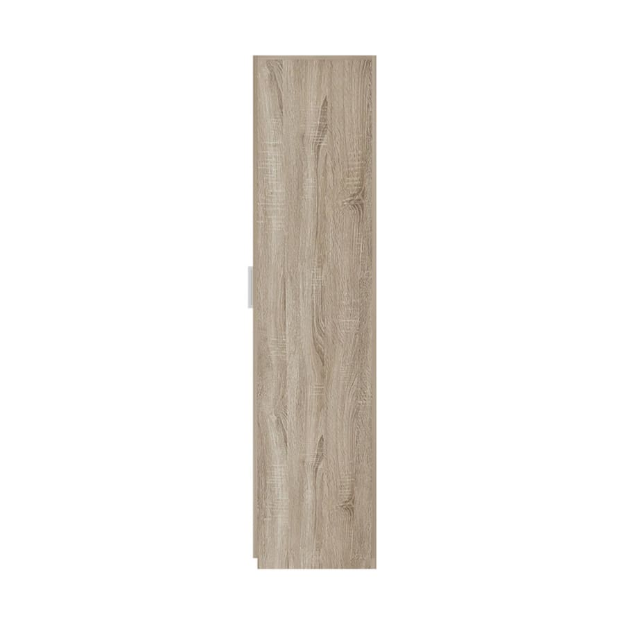 Armoire 3 portes 8 &eacute;tag&egrave;res couleur ch&ecirc;ne clair